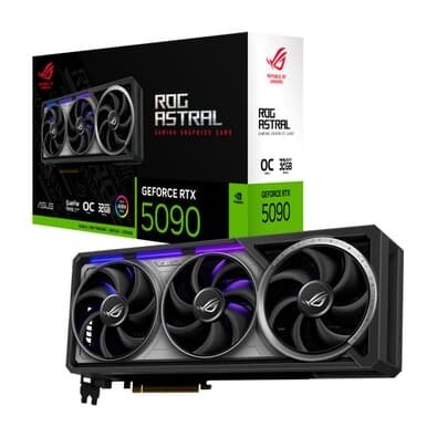 Placa de Vídeo ASUS RTX5090 ROG Astral Gaming OC NVIDIA GeForce, 32GB, GDDR7, ARGB, G-Sync, Ray Tracing, DLSS 4, HDR