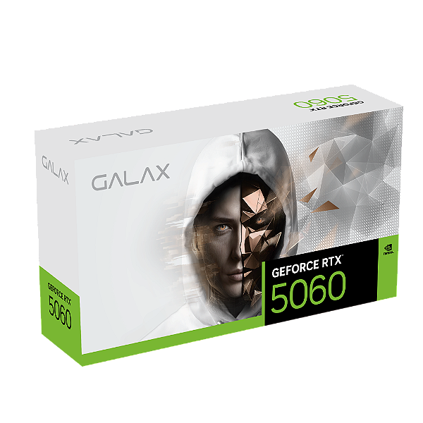 Placa de Video GALAX GeForce 5060 1-Click OC White 8GB GDDR7 128-bit, DLSS4 -56NSN8MDCQLE