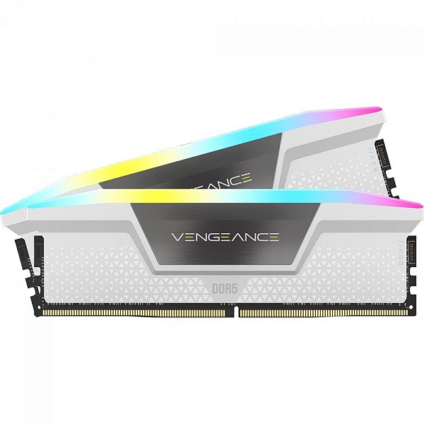 Memória DDR5 Corsair Vengeance RGB, 32GB (2x16GB), 6000MHz, Branco