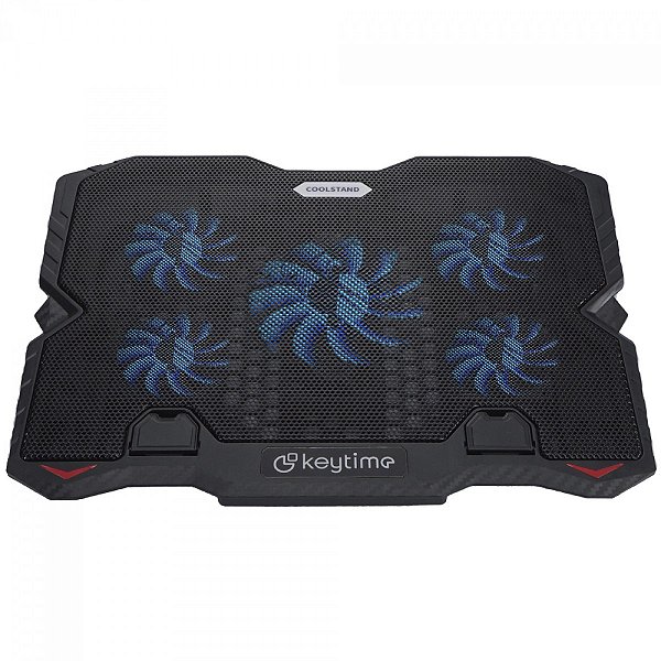 Suporte para Notebook Keytime CoolStand 5, Ajustável, Preto, Com 5 Fans
