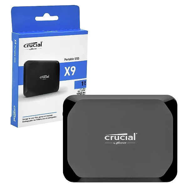 SSD Externo 1TB Usb C 3.2 1050mb/s Leit X9 Series Crucial