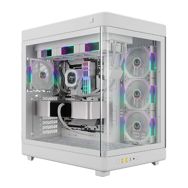 Gabinete Gamer Gamdias Neso P1 PRO W, Full Tower, ATX, Lateral em Vidro Temperado, Branco