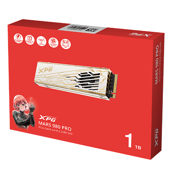 SSD Nvme 1TB Xpg Mars 980 Pro, M.2 2280, PCie Gen 5x4, Leit 14000mb/s, Grav 13000mb/s - Smar-980p-1tci