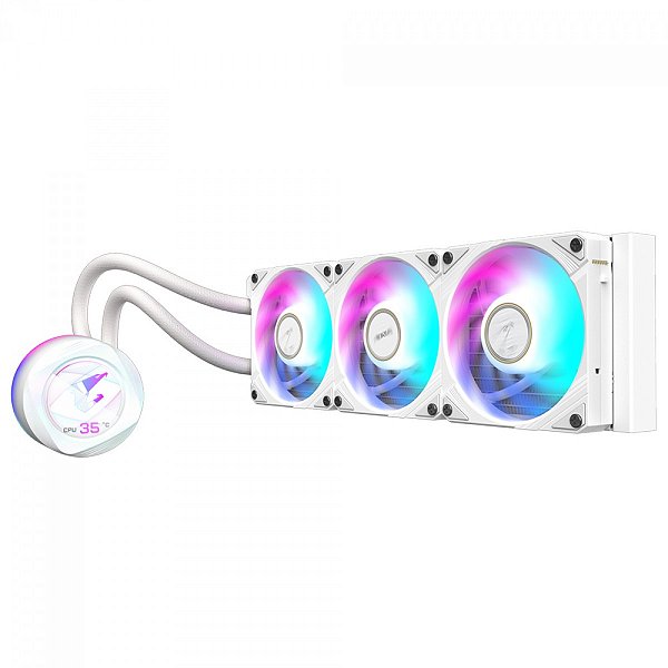 Water Cooler Gigabyte Aorus Waterforce X II 360 ICE, ARGB, 360mm, Display LCD, Intel-AMD, White