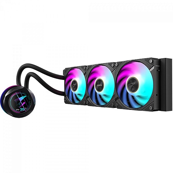 Water Cooler Gigabyte Aorus Waterforce X II 360, ARGB, 360mm, Display LCD, Intel-AMD, Black