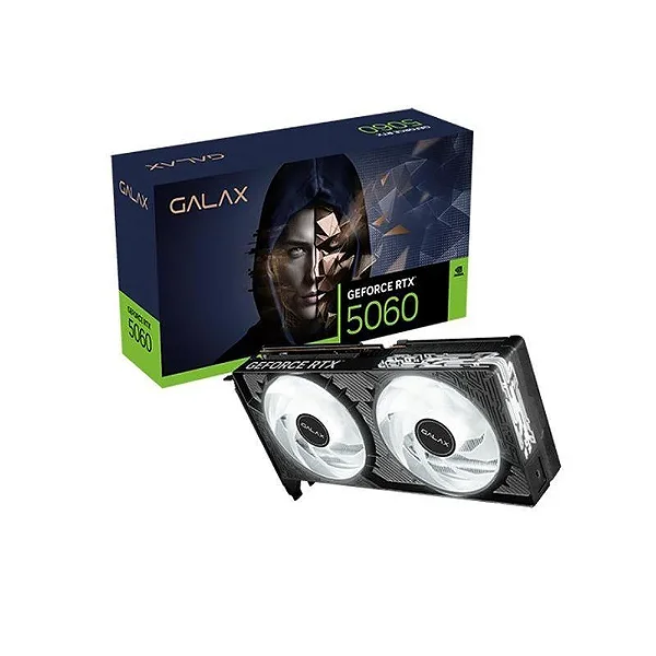 Placa De Vídeo Galax RTX 5060 1-Click OC Nvidia Geforce, 8GB, GDDR7, 128 Bits, HDMI / DisplayPort - 56nsn8mddcoc