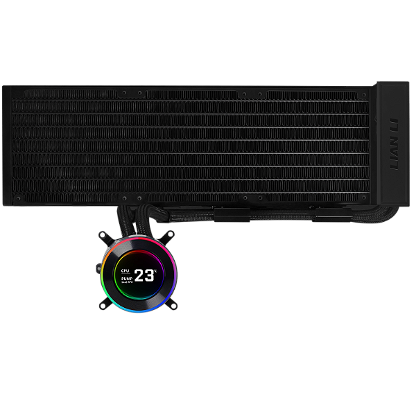 Water Cooler Lian Li Hydroshift II LCD-C 360N Preto Com Tela IPS Sem Fans - GHS2LCD36B