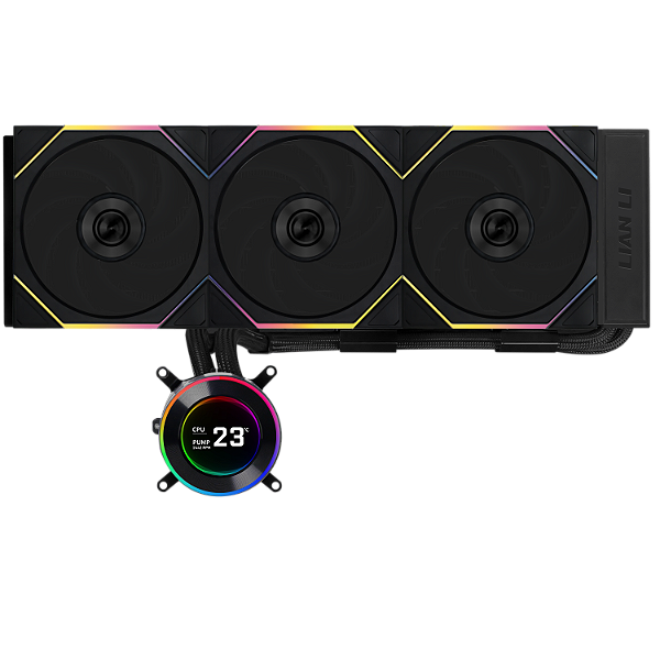 Water Cooler Lian Li Hydroshift II LCD-C 360TL Preto Com Tela IPS com Unifans TL - GHS2LCD36TB