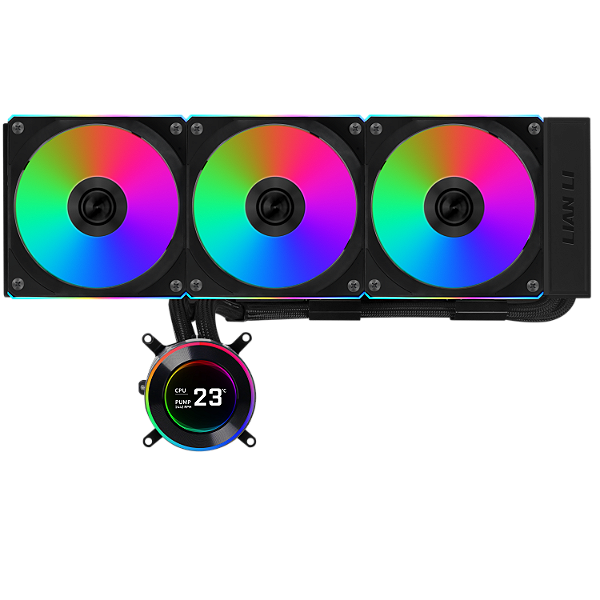 Water Cooler Lian Li Hydroshift II LCD-C 360CL Preto Com Tela IPS com Unifans CL- GHS2LCD36RB