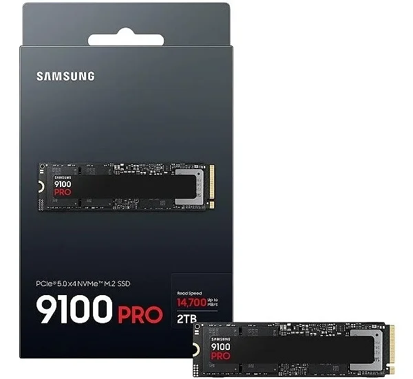 SSD M.2 NVMe Gen5 2TB 14.700MB/s Samsung 9100 Pro PC / Ps5 / Playstation 5 SSD PCie 5.0 Gen 5 - MZ-VAP2T0BAM