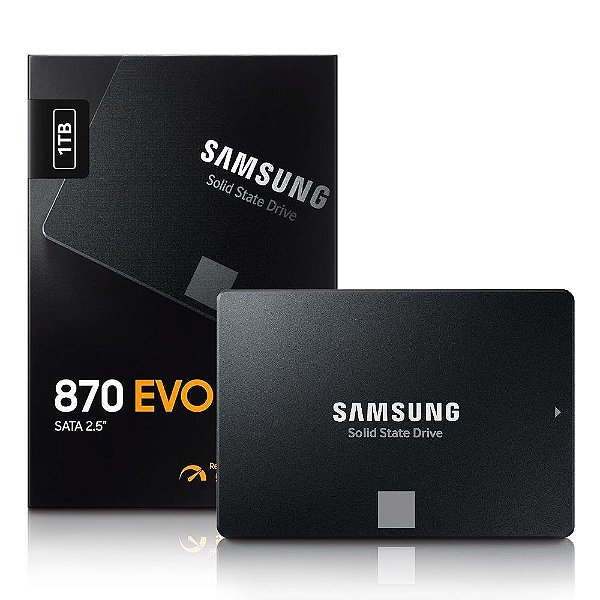 SSD Samsung, 1TB, 2.5 Sata 3 870 Evo, 560mb/s Leit - 530mb/s Grav Mz-77e1t0b/eu