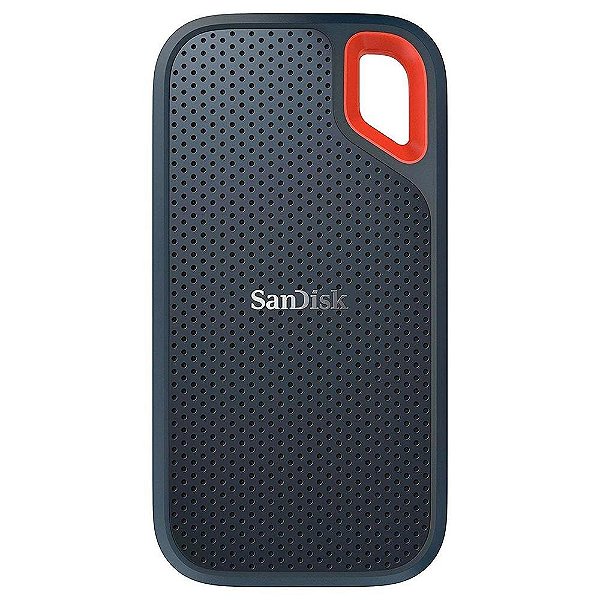 SSD Externo Portátil SanDisk Extreme, 1TB, USB 3.1, Leitura: 1050 MB/s e Gravação: 1000 MB/s, Preto e Laranja - SDSSDE61-1T00-G25