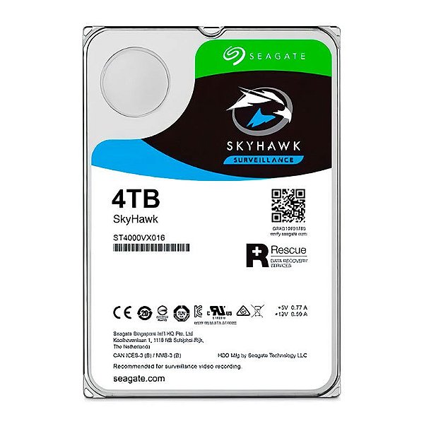 HD Seagate Skyhawk , 4TB, 3.5, 5400 RPM, SATA III 6GB/s, Cache 256MB, ST4000VX016