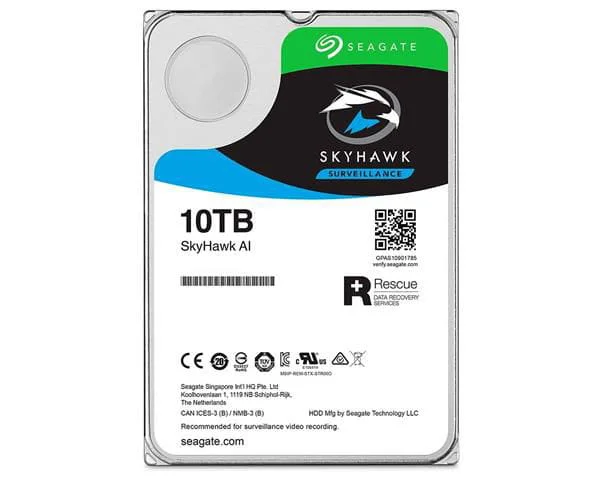 HD Seagate 10TB Interno SkyHawk Surveillance, 7200 RPM, 256MB, 3.5, SATA - ST10000VE0008