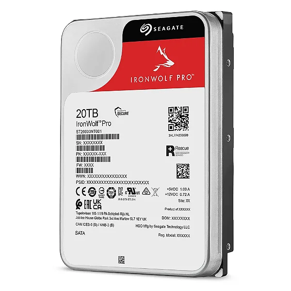 Hd Desktop Seagate Ironwolf Pro 20tb, Nas Sata6 7200rpm 256mb - ST20000NT001