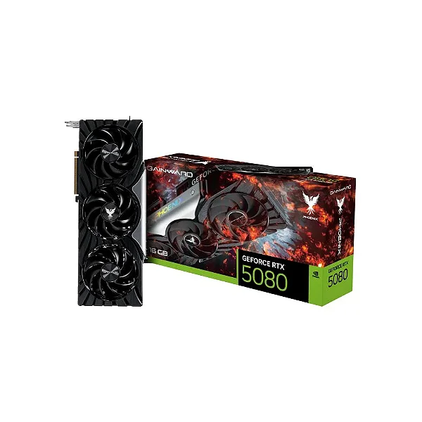 Placa de Video Gainward GeForce RTX 5080 Phoenix 16GB GDDR7 256 bit - NE75080019T2-GB2031X