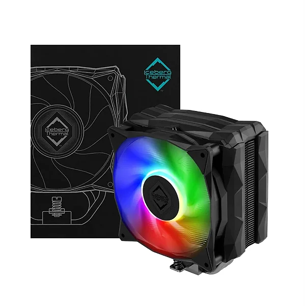 Air Cooler 120mm Iceberg Thermal Icesleet G4 Midnight, ARGB, Black - Icesleetg4md-bbb-00a