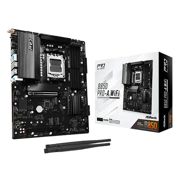 Placa Mãe Asrock B850 Pro-a Wifi, Amd Am5, Atx, Wf/blt, Ddr5 - B850 Pro-a Wifi