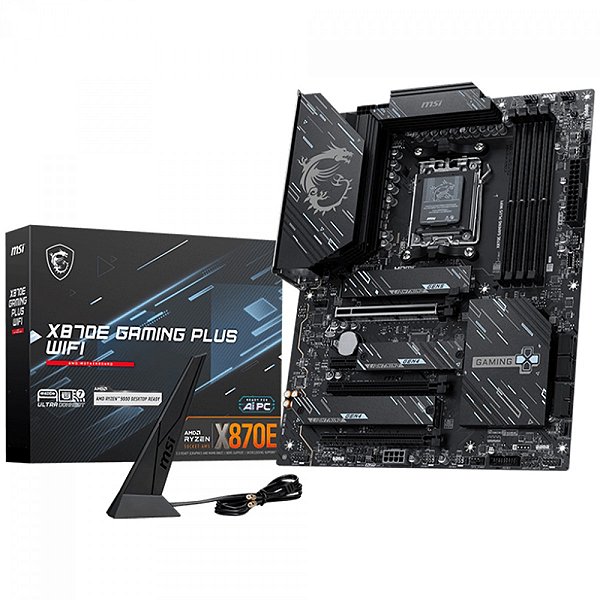 Placa Mãe MSI X870 E Gaming PLUS WIFI, Chipset X870E, AMD AM5, ATX, DDR5 - X870 E-GAMING-PLUS-WIFI