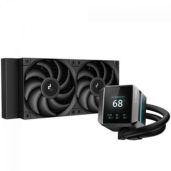 Water Cooler DeepCool Mystique 240 Display LCD, 240mm, ARGB, Intel/AMD, Preto - R-LX550-BKDSNC-G-1