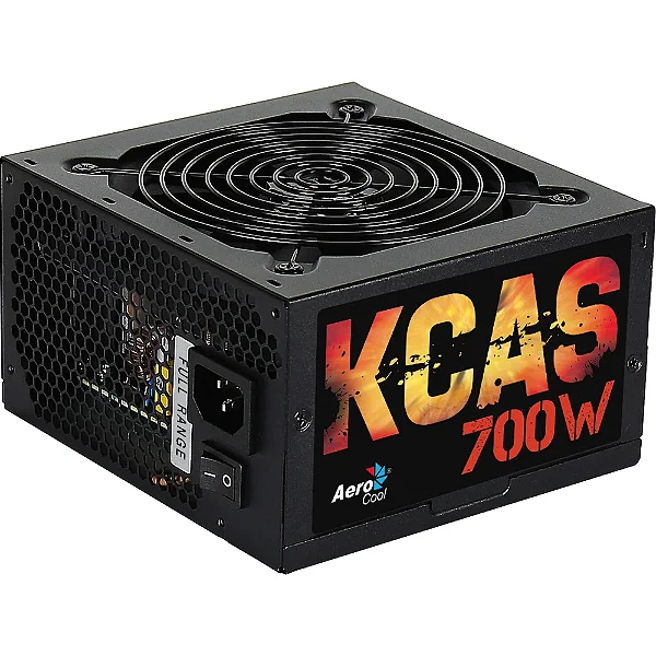 Fonte Gamer Aerocool ATX KCAS, 700W, Sem Cabo, Preto - EN53381