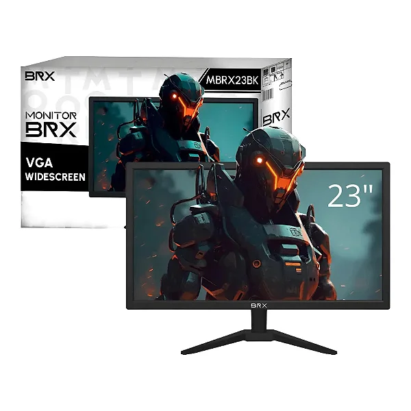 Monitor Gamer BRX 23" Full HD, 75Hz, 1.5ms, HDMI/VGA, Preto - MBRX23BK