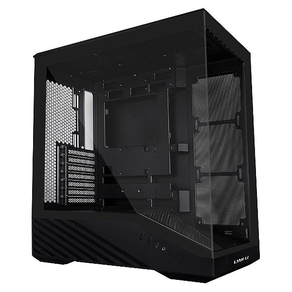 Gabinete Gamer Lian Li Vector V100, Mid-Tower, ATX, Vidro Temperado, ARGB, Sem FANs, Preto - V100X