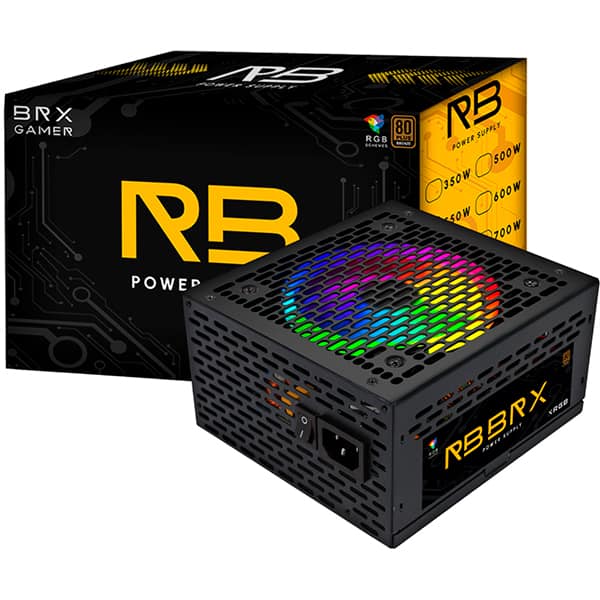 Fonte BRX Rainbow RGB, 650W, 80 Plus Bronze, PFC Ativo, RB650W