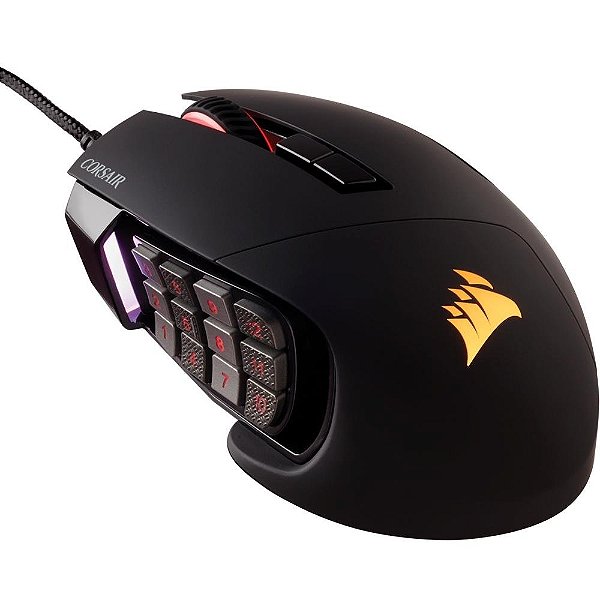 Mouse Gamer Corsair Scimitar Elite, RGB, 17 Botões, 18000DPI, Preto - CH-9304211-NA