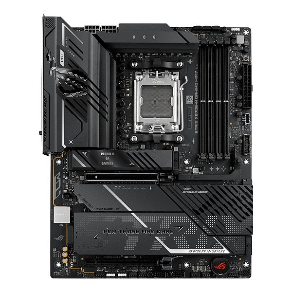 Placa Mãe ASUS ROG STRIX X870E-H GAMING WIFI7, AMD AM5, ATX, DDR5, Wi-fi 7, Bluetooth, Preto - 90MB1M90-M0EAY0