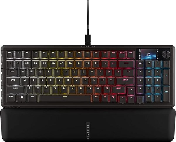 Teclado Corsair mecânico Vanguard 96 com fio – layout de 96%, interruptores lineares de plasma MLX