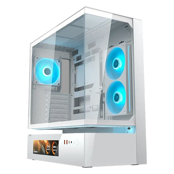 Gabinete Gamer Cougar CFV235 Vision ATX Mid-Tower, Vidro Temperado, Branco - 382DA40.0004