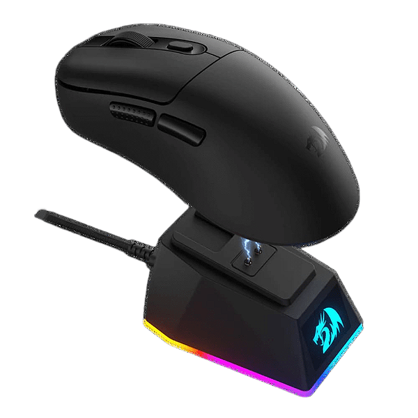 Mouse Gamer Redragon com Carregador Ebony Standard, RGB, 24000Dpi, 1000Hz, 5 Botões Programáveis, Preto - M998-STD-1K
