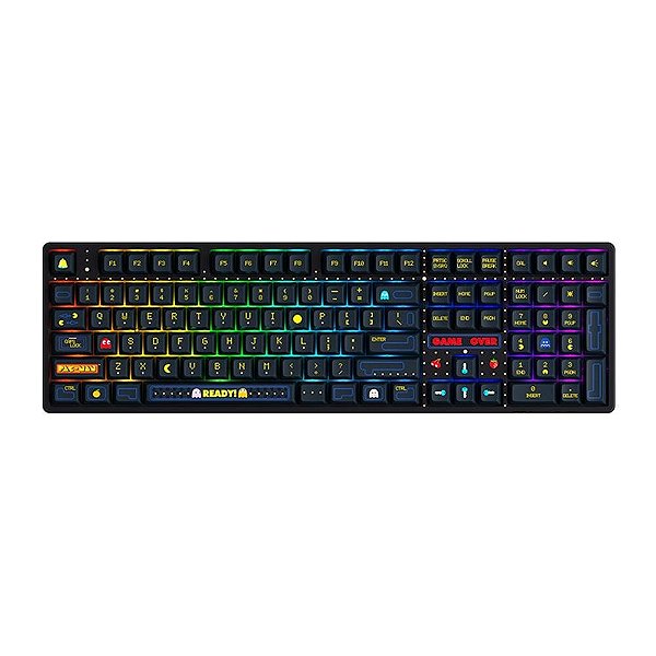 Teclado Gamer Mecânico Akko Pac-Man 5108S, RGB, ANSI, Switch Akko CS Crystal, Black - Akko-Pac-Man-5108S