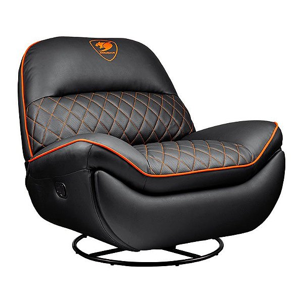 Poltrona Cougar Overlord, Couro Sintetico PVC, Preto - CGR-OVL-ORB