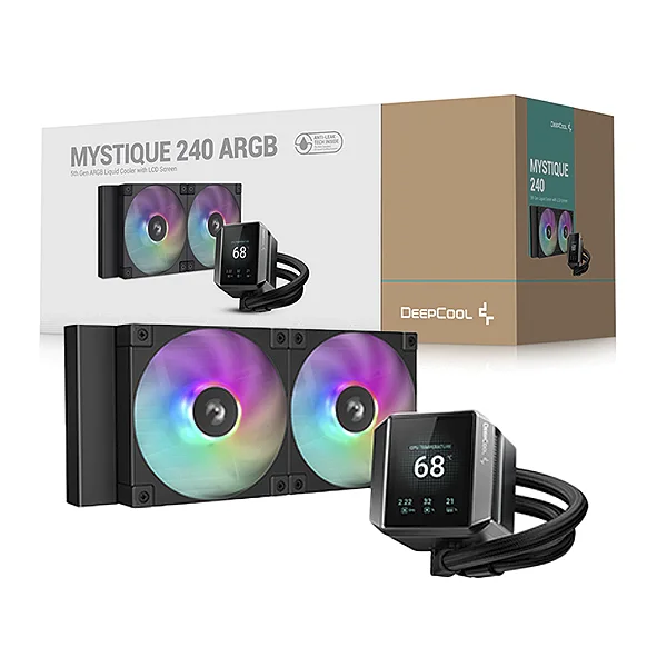 Water Cooler Deepcool Mystique 240mm Anti-leak ARGB Preto - RLX550BKADSNC-G-1