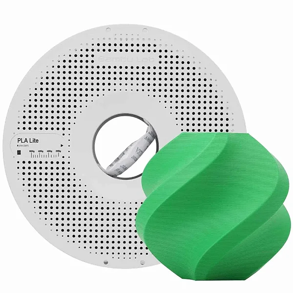 Filamento Bambu Lab para Impressora 3D PLA LITE - Verde - Com carretel reutilizável - 1,75mm - 1kg