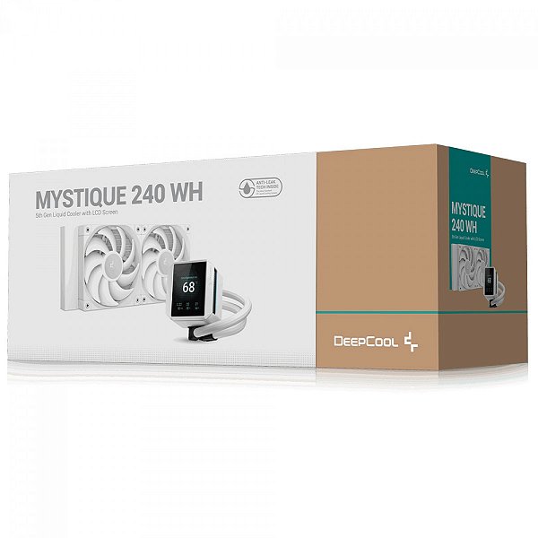 Water Cooler DeepCool Mystique 240 WH, 240mm, Display LCD, Intel-AMD, Branco - R-LX240-WHDSNMP-G-1