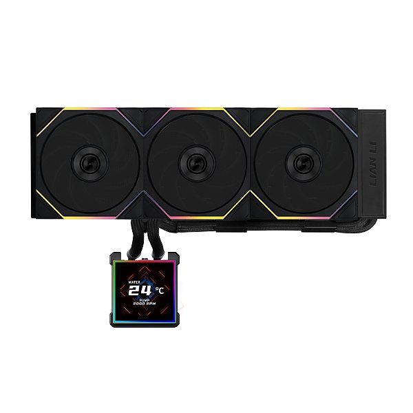 WATER COOLER 360MM LIAN LI HYDROSHIFT II LCD-S 360TL, DISPLAY LCD, BLACK - GHS2LCDS36TB