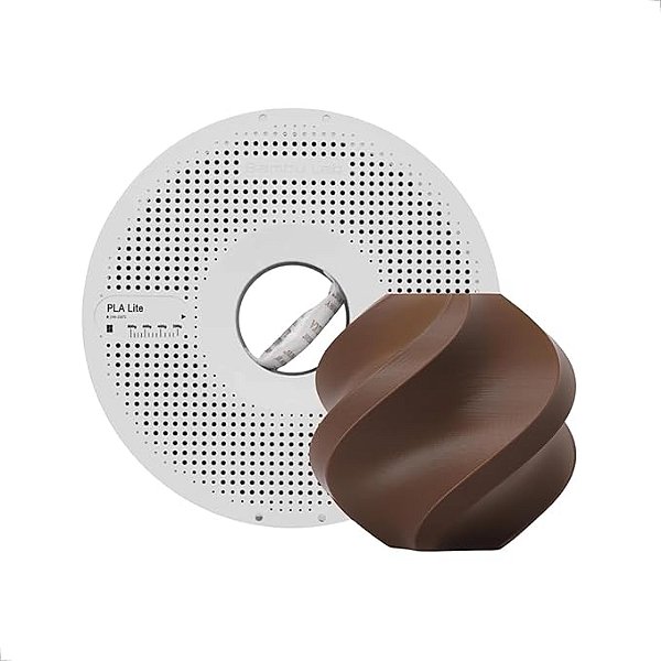 Filamento Bambu Lab PLA Lite Marrom Cacau 1.75mm 1kg – Com Carretel, Acabamento Matte e Alta Velocidade