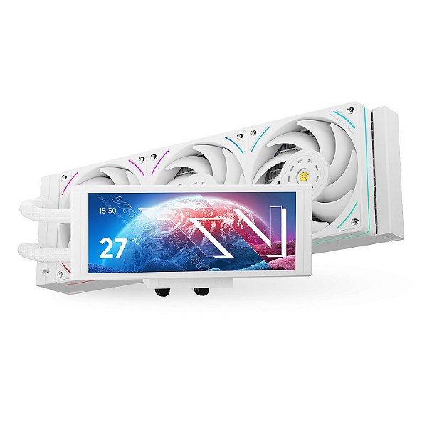 Water Cooler Thermalright Trofeo Vision 360 White, 360mm, ARGB, Display LCD, Intel/AMD, White - 5X3ARTHSX