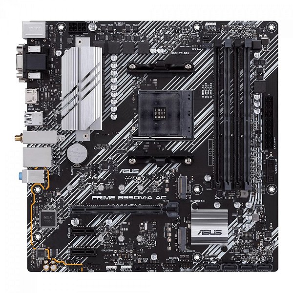 Placa Mãe Asus Prime B550M-A AC, Chipset B550, AMD AM4, mATX, DDR4 - 90MB15K0-M0EAY0