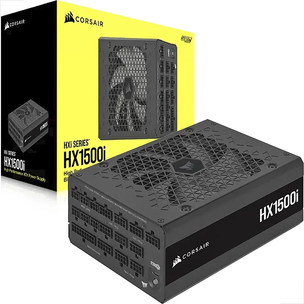 Fonte Corsair HX1500i, 1500W, Full Modular, 80 Plus Platinum, Preta - CP-9020215-NA