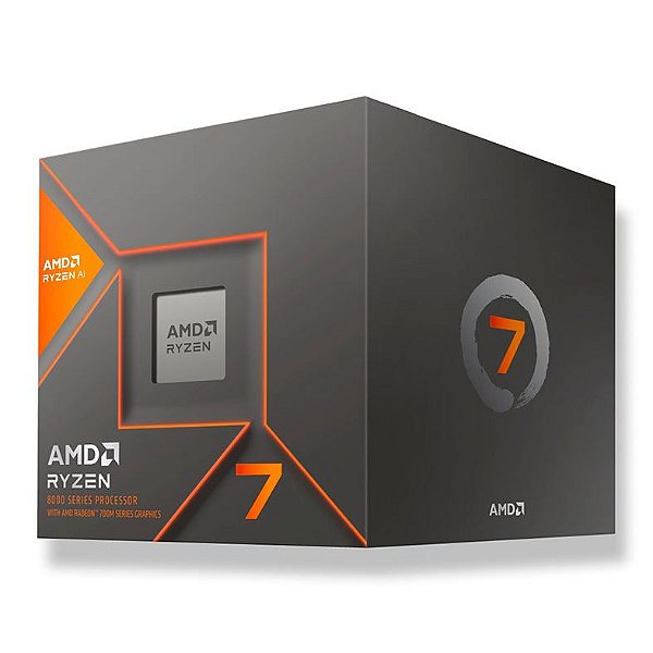 Processador AMD Ryzen 7 8700G, 8-Core, 16-Threads, 4.2GHz (5.1GHz Turbo), Cache 24MB, AM5 - 100-100001236SBX