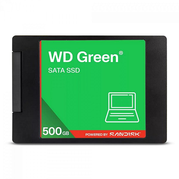 SSD WD Green 500GB, Sata III, Leitura 545MBs e Gravação 505MBs - WDS500G5G0A