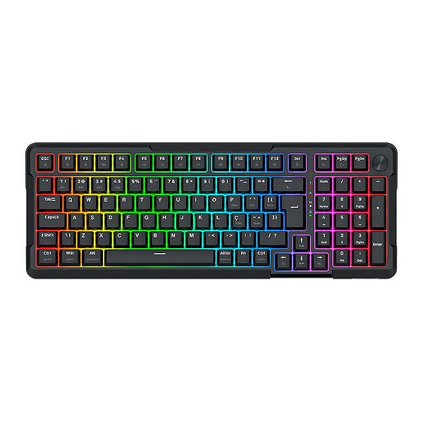 Teclado Mecanico Redragon Arlokks, RGB, ABNT2, Switch RPC Linear, Tri-Mode, Preto - K742B