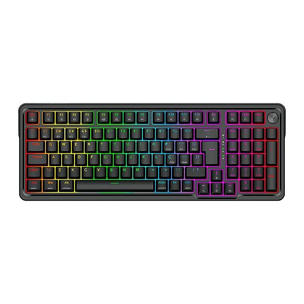 Teclado Mecanico Redragon Eisa Pro, RGB, ABNT2, Switch Mambo, Tri-Mode, Preto - K686-RGB-PRO-PT-MAMBO