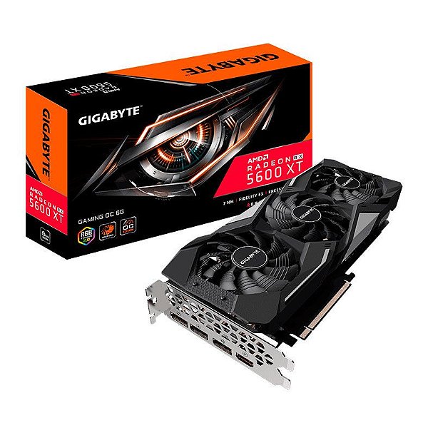 Placa de Video Gigabyte Radeon RX 5600 XT 6GB Gaming OC 192-bit - GV-R56XTGAMING OC-6GD **** SEMI NOVO ****