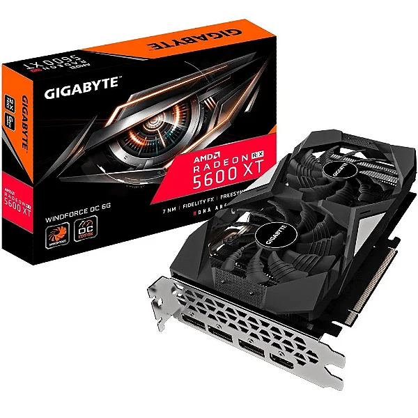 Placa de Vídeo Gigabyte AMD Radeon RX 5600 XT Windforce OC 6G, 6GB, GDDR6, (rev 1.0) - GV-R56XTWF2OC-6GD **** SEMI NOVO ***