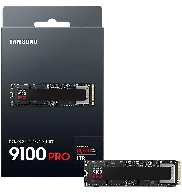 SSD M.2 Nvme Gen5 1TB 14.700mb/s Samsung 9100 Pro 1TB PC / Ps5 / Playstation 5 SSD PCie 5.0 Gen 5 - Mz-vap1t0bam